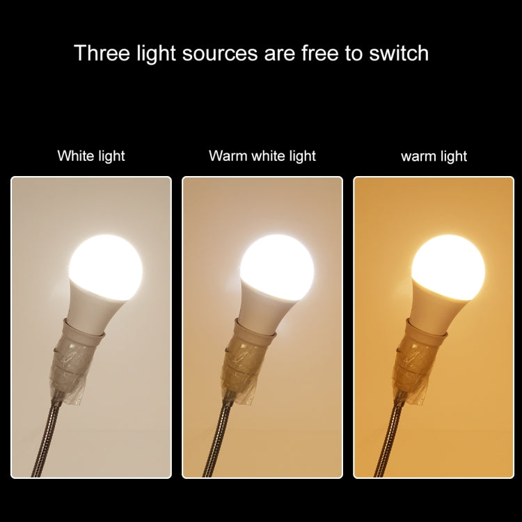 E27 9W 425-800LM Intelligent LED Bulb Energy Saving Light with Three Color Temperature, AC 85-265V