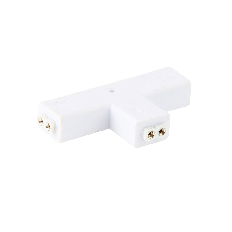 8mm 2pin T-shaped Solderless Clip-on Coupler Connector for LED Strip Light