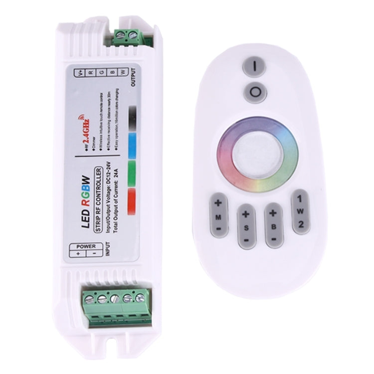 2.4GHz RF Wireless Touch Screen RGBW LED Dimming Controller, DC 12-24V(White)