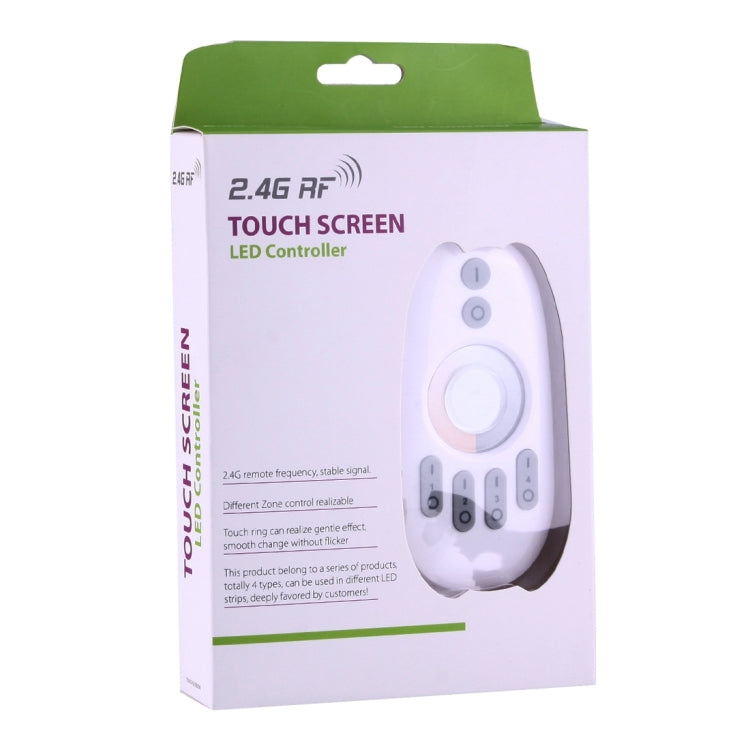 2.4GHz RF Wireless Touch Screen Double Color Temperature LED Dimming Controller, DC 12-24V(White)