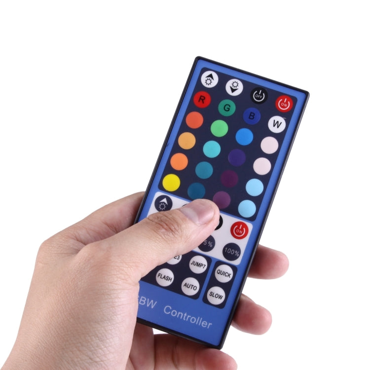RGBW Plastic Shell LED Remote Controller with 40 Keys Remote Control, DC 12-24V(White)