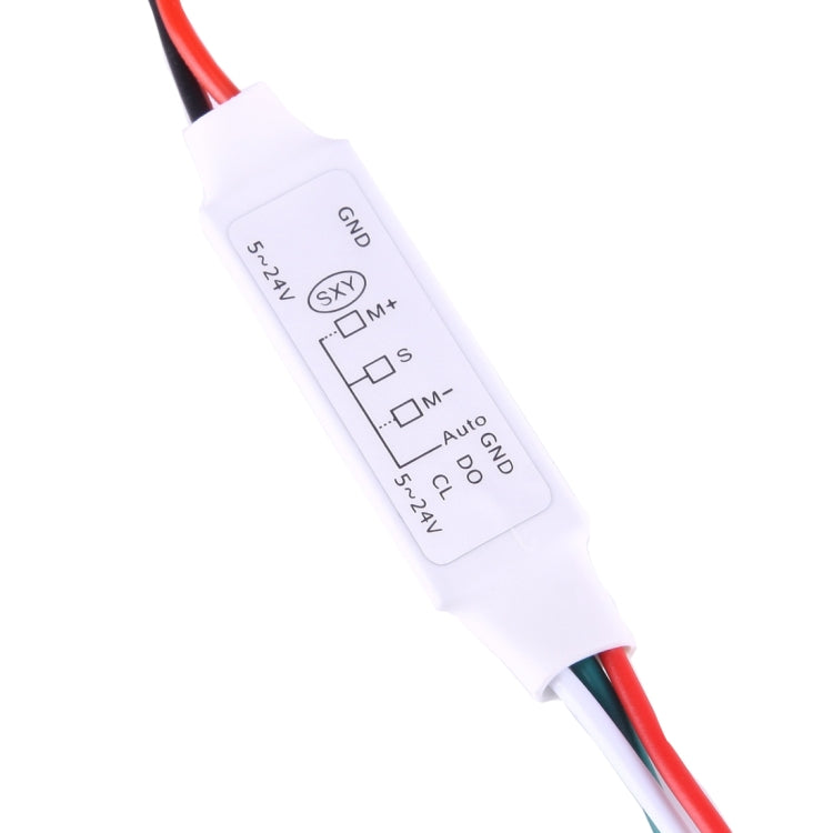 Mini Color Intrigue LED Controller with Memory Function, Support IC 2811 2812 1903 6803 6812 6822 etc., DC 5-24V(White)
