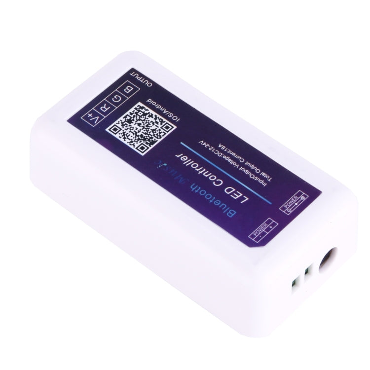 Mini RGB Bluetooth Music LED Controller, Support iOS & Android System, DC 12-24V(White)