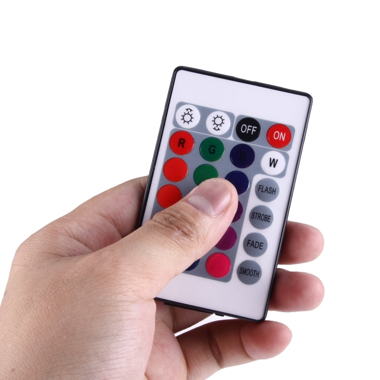 Mini RGB LED Controller with 24 Keys Remote Control, DC 5-24V(White)