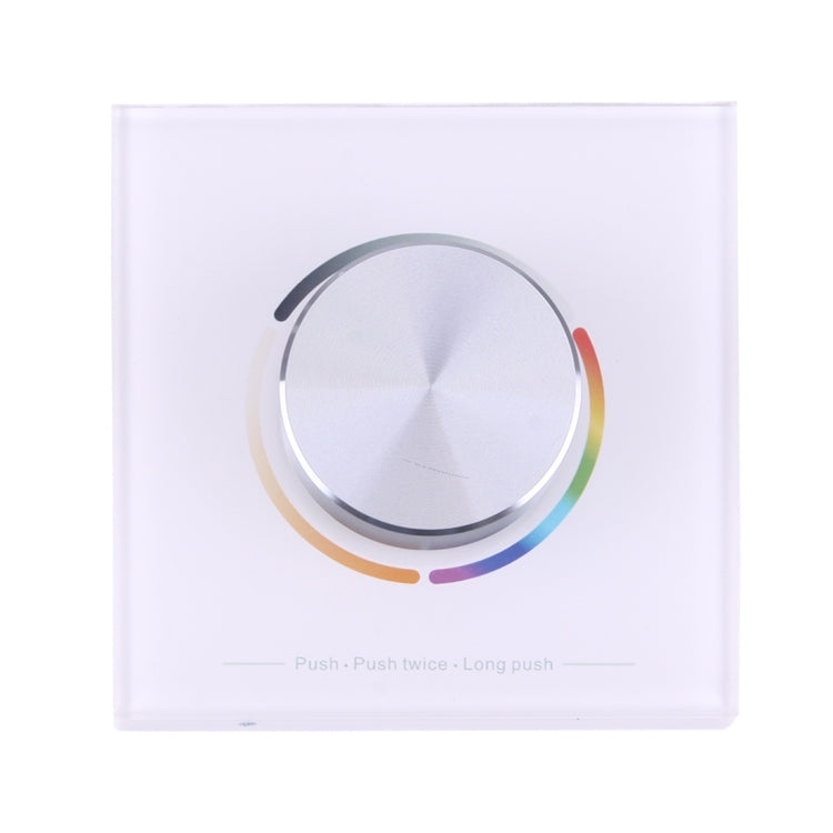 T5 2.4GHz RF Wireless DMX 512 Master Touch Screen Wall Mounted Knob Panel (RGB / CCT / DIM) PWM LED Controller, DC 5-24V(White)