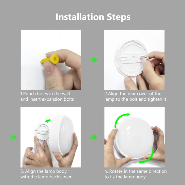 Oval 16W 85-265V 1800LM LED Moisture-proof Lamp LED Wall Light (White)