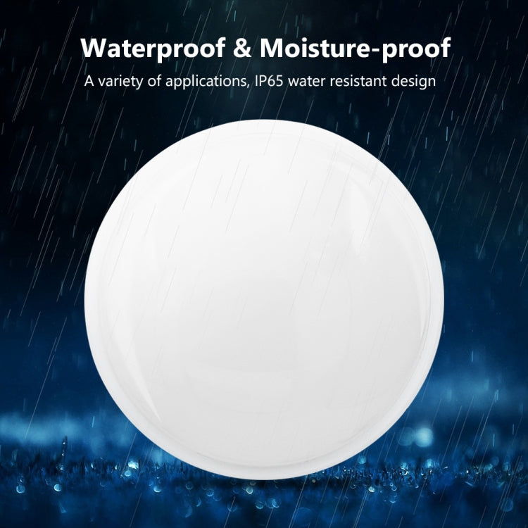 Round 16W 85-265V 1800LM LED Moisture-proof Lamp LED Wall Light (White)