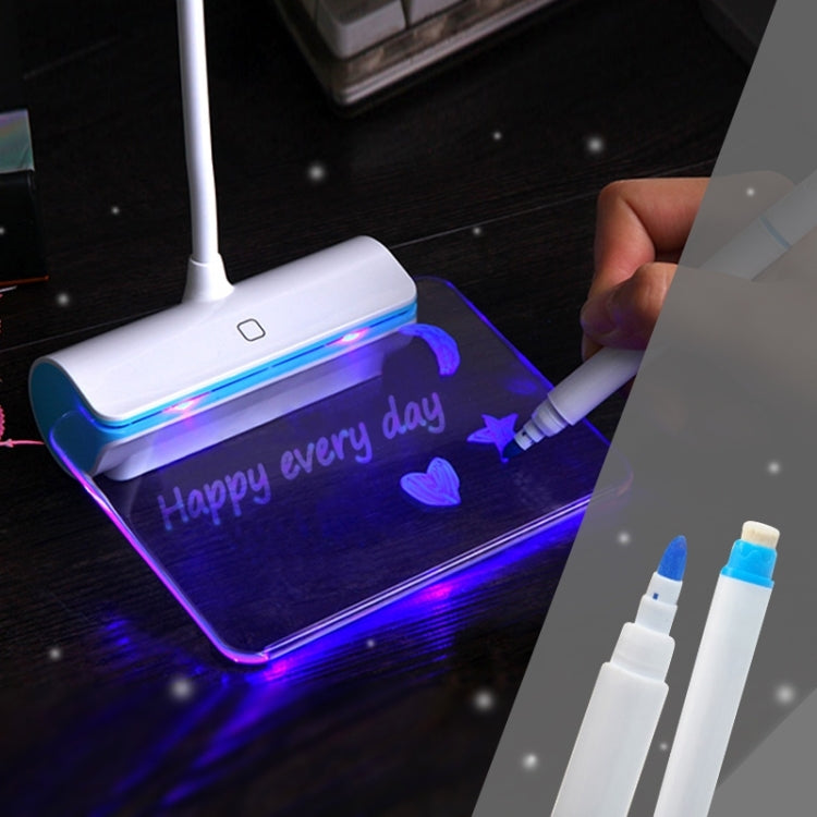 1.7W Fluorescent Board Message LED Desk Lamp , 21-23 LM 6000-6500K USB Charging Touch Lamp Dimmer Led Night Light Reading Lamp Bedroom Lamp Light, DC 5V(Pink)