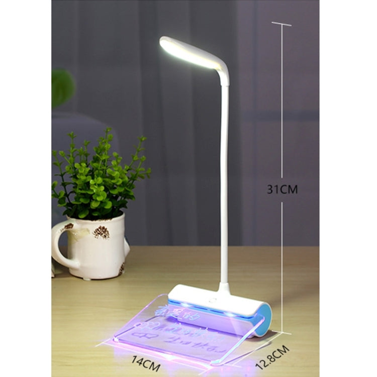 1.7W Fluorescent Board Message LED Desk Lamp , 21-23 LM 6000-6500K USB Charging Touch Lamp Dimmer Led Night Light Reading Lamp Bedroom Lamp Light, DC 5V(Pink)
