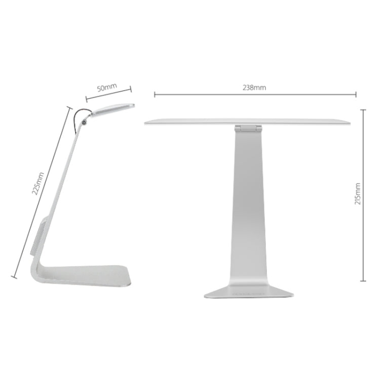 2.5W Ultra-thin LED Table Lamp , 28 LEDs 200 LM USB Rechargeable Eye-care Desk Lamp Touch Led Reading Lamp with LED Charging Indicator Light, DC 5V(Silver)