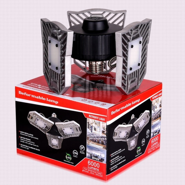 E26 E27 60W LED Lamp AC85V-277V LED Bulb Deformable High Power Light for Warehouse Factory Garage Basement Gym