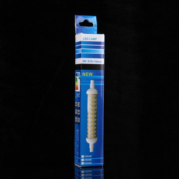 9W Horizontal Plug Light Bulb, R7S-118mm