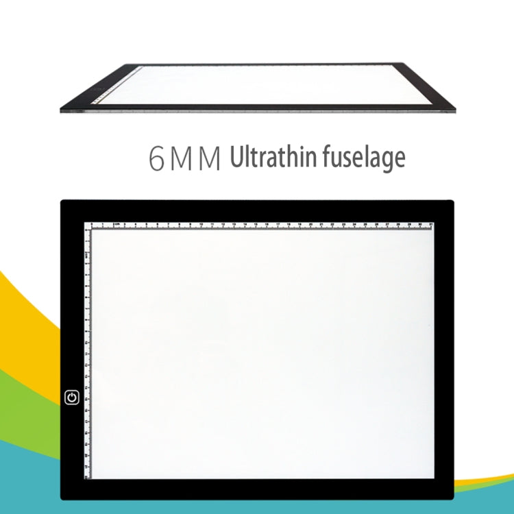 5W 5V LED Stepless Brightness Adjustable A4 Acrylic Copy Boards Anime Sketch Drawing Sketchpad with Scale