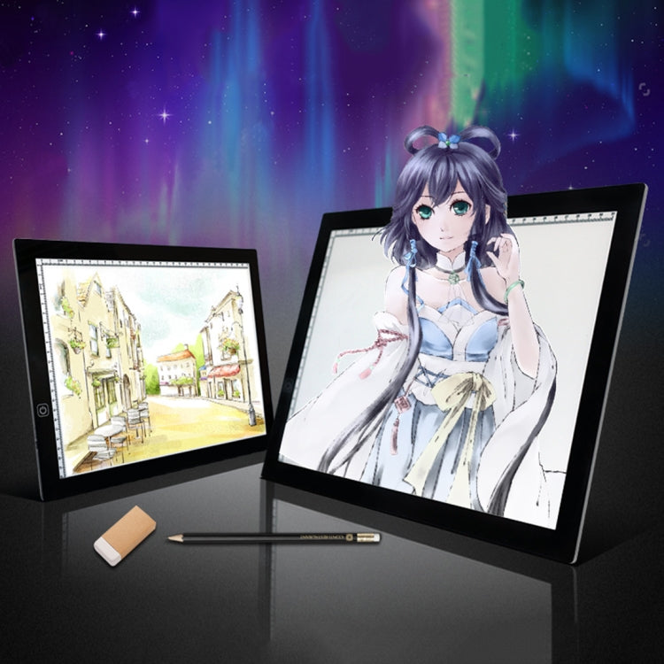 5W 5V LED Stepless Brightness Adjustable A4 Acrylic Copy Boards Anime Sketch Drawing Sketchpad with Scale