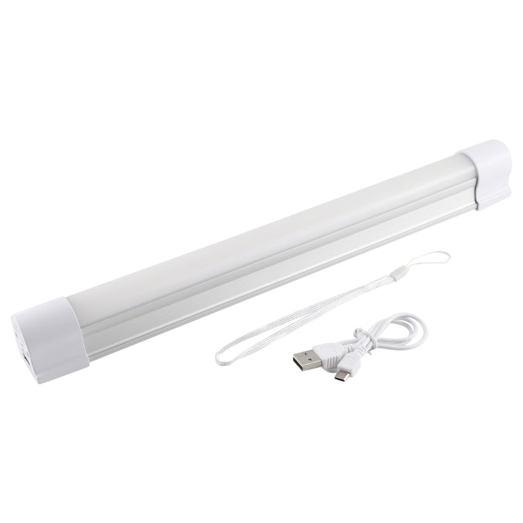 Q34 34cm White + Red USB LED Strip Light Portable 5V 650mA 5500-6500K with Switch