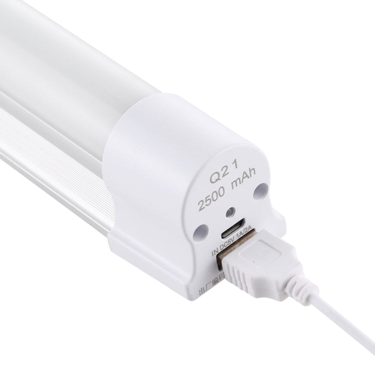 Q21 21cm White + Red USB LED Strip Light Portable 5V 650mA 5500-6500K with Switch