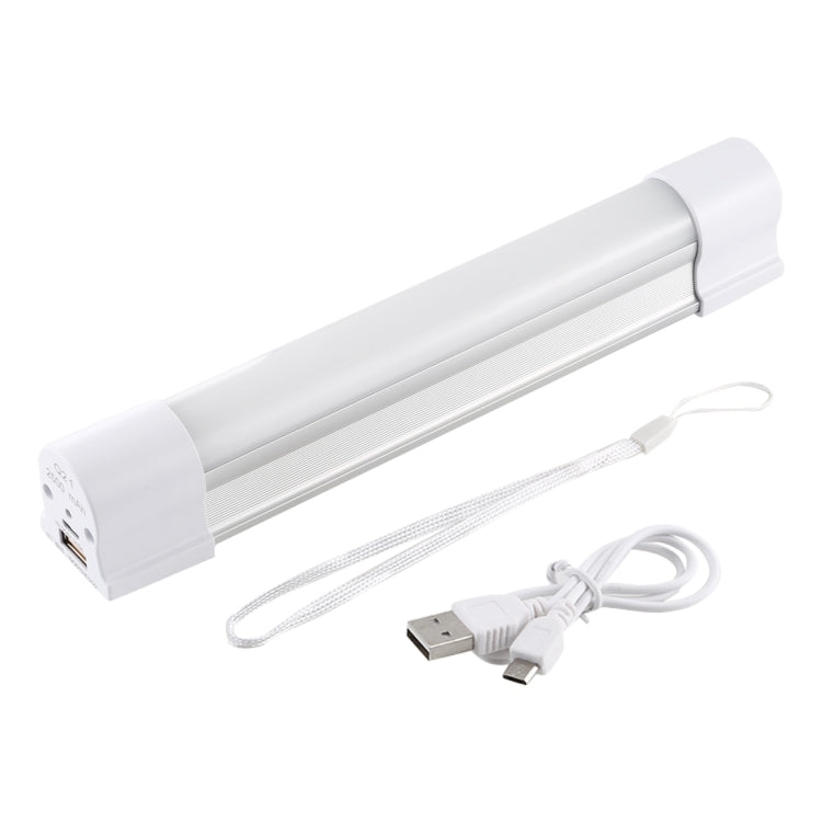 Q21 21cm White + Red USB LED Strip Light Portable 5V 650mA 5500-6500K with Switch
