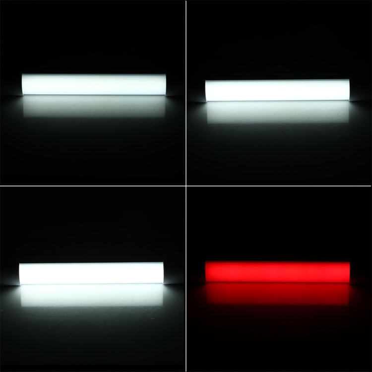 Q21 21cm White + Red USB LED Strip Light Portable 5V 650mA 5500-6500K with Switch