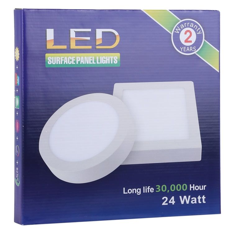 24W Round LED Surface Panel Light with LED Driver, 30cm 120 LEDs SMD 2835