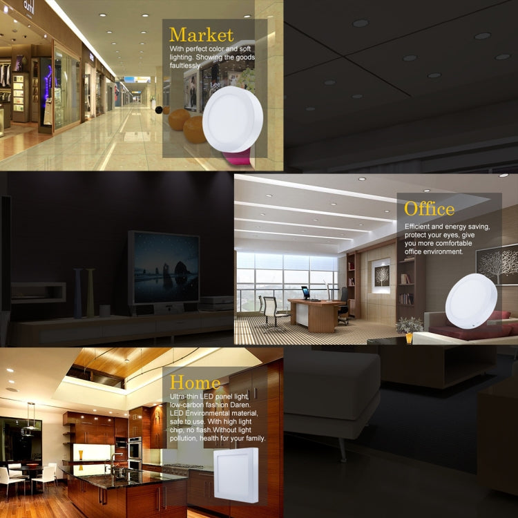 24W Round LED Surface Panel Light with LED Driver, 30cm 120 LEDs SMD 2835