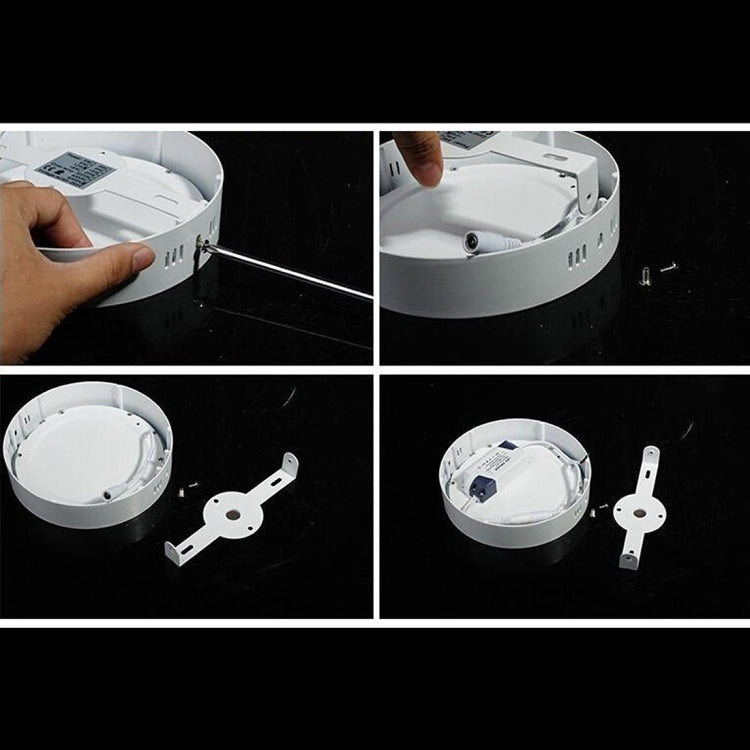 24W Round LED Surface Panel Light with LED Driver, 30cm 120 LEDs SMD 2835