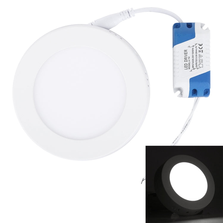 6W Round LED Surface Panel Light Lamp with LED Driver, 12cm 30 LEDs SMD 2835