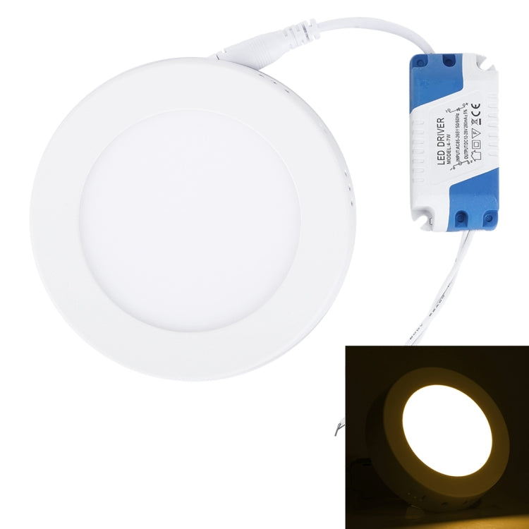 6W Round LED Surface Panel Light Lamp with LED Driver, 12cm 30 LEDs SMD 2835