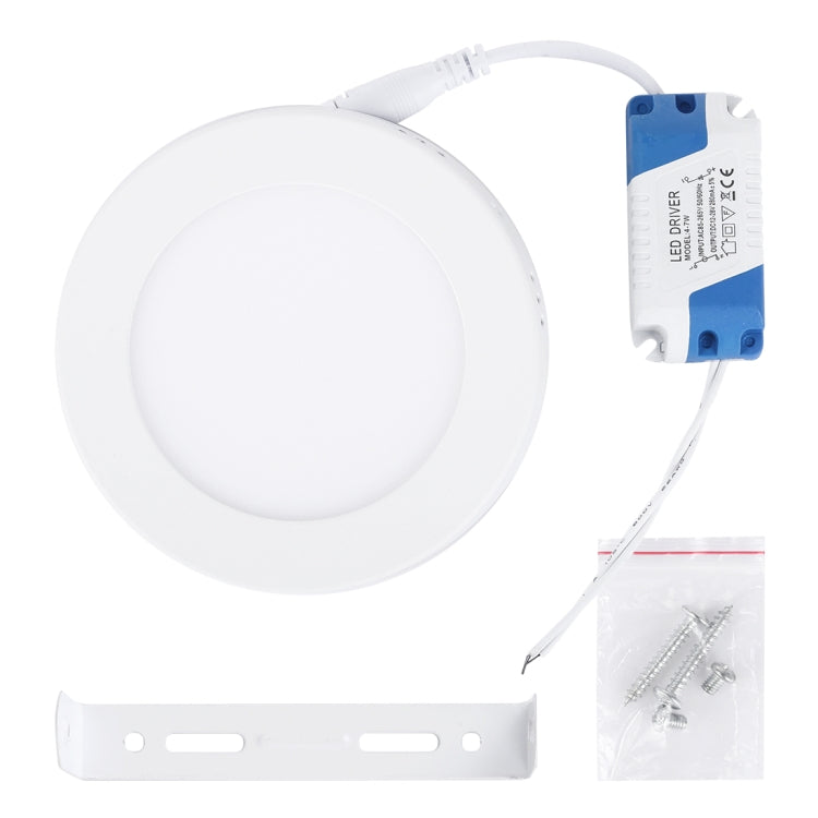 6W Round LED Surface Panel Light Lamp with LED Driver, 12cm 30 LEDs SMD 2835