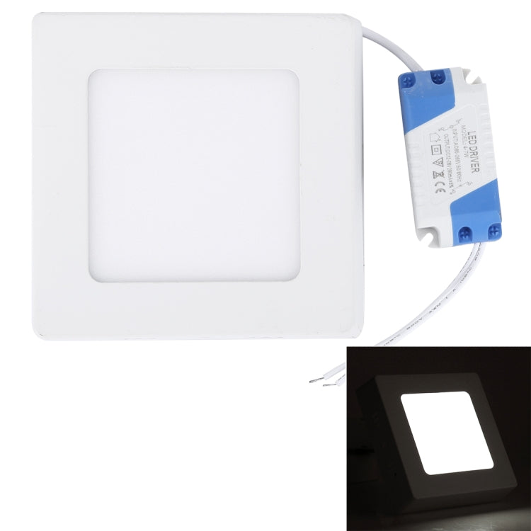 6W Square LED Surface Panel Light with LED Driver, 12cm 30 LEDs SMD 2835