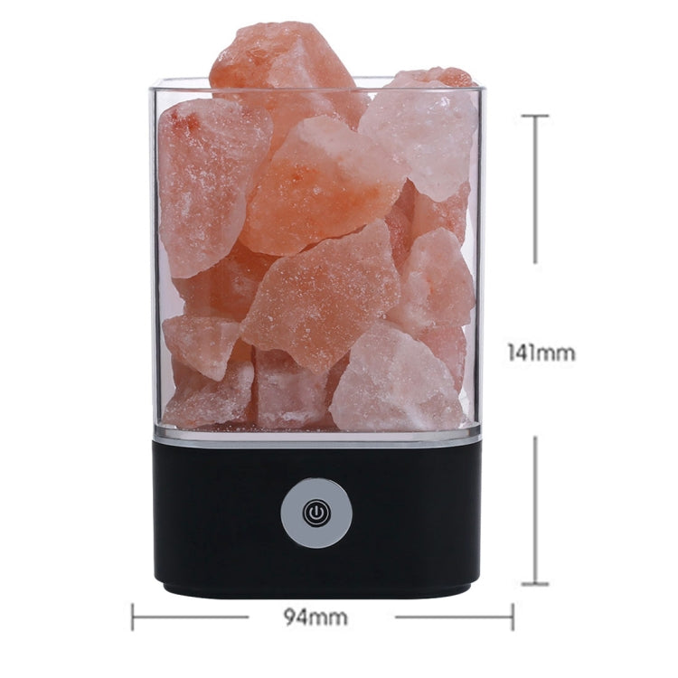 Sunshine M4 Creative HIMALAYA Crystal Salt Lamp, USB Charge Healthy Rock Table Desk Lamp Night Light with Base