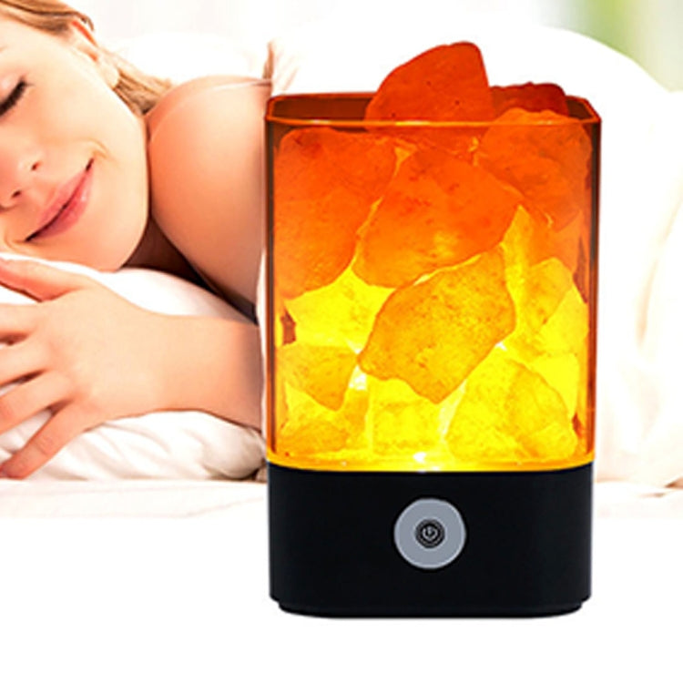 Sunshine M4 Creative HIMALAYA Crystal Salt Lamp, USB Charge Healthy Rock Table Desk Lamp Night Light with Base