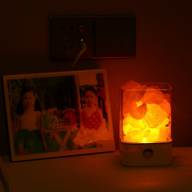 Sunshine M4 Creative HIMALAYA Crystal Salt Lamp, USB Charge Healthy Rock Table Desk Lamp Night Light with Base