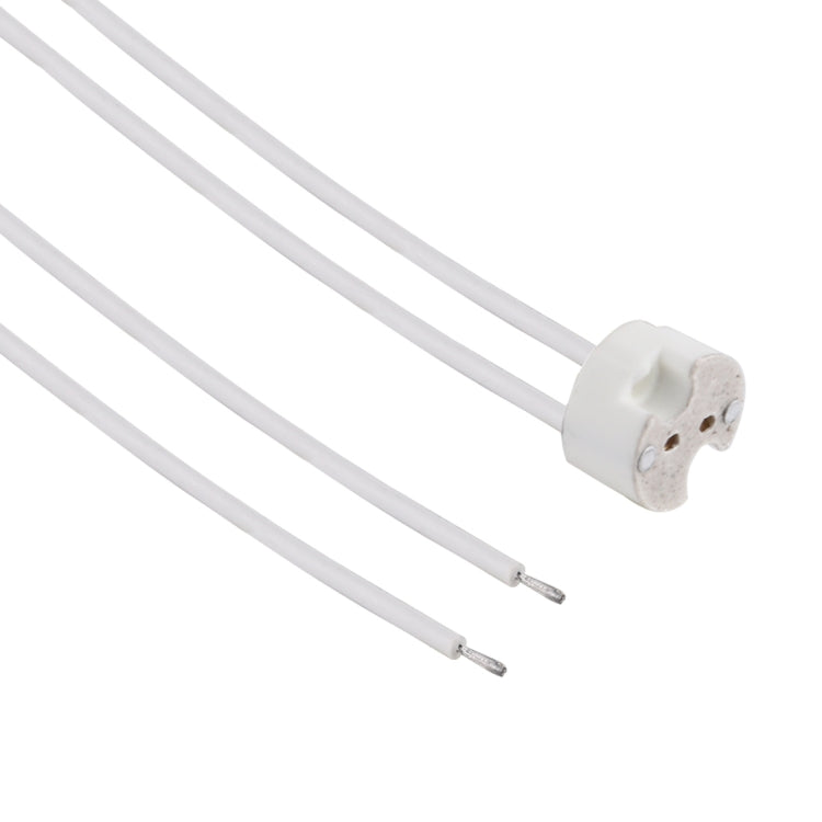 10 PCS MR16 / G4 / M11 / G5.3 / GY6.35 Universal Ceramic Halogen Lamp Light Bulb Socket Holder Base, Cable Length: 15cm
