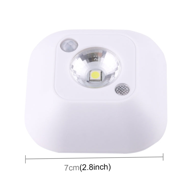 White Light Mini Human Body Motion Induction Ceiling Night Light , Porch Wall Lamps for Cabinets / Bedroom / Bathroom / Living Room, Sensor Distance: 2-3m