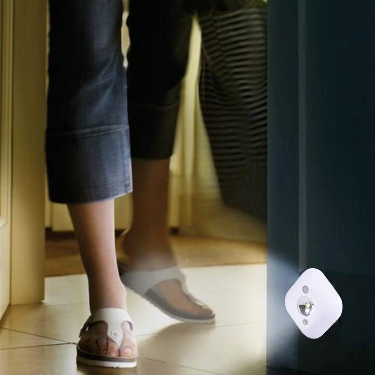 White Light Mini Human Body Motion Induction Ceiling Night Light , Porch Wall Lamps for Cabinets / Bedroom / Bathroom / Living Room, Sensor Distance: 2-3m