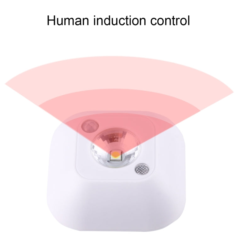 White Light Mini Human Body Motion Induction Ceiling Night Light , Porch Wall Lamps for Cabinets / Bedroom / Bathroom / Living Room, Sensor Distance: 2-3m
