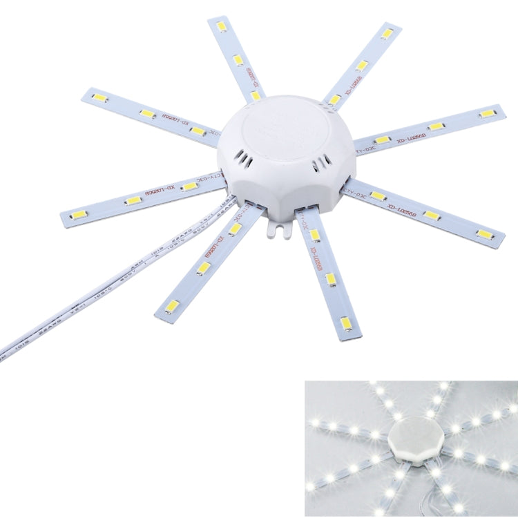 12W 24 LEDs SMD 5730 White Light LED Module Ceiling Replace Lamp Transformation Board Patch Light Source with Driver, AC 220V