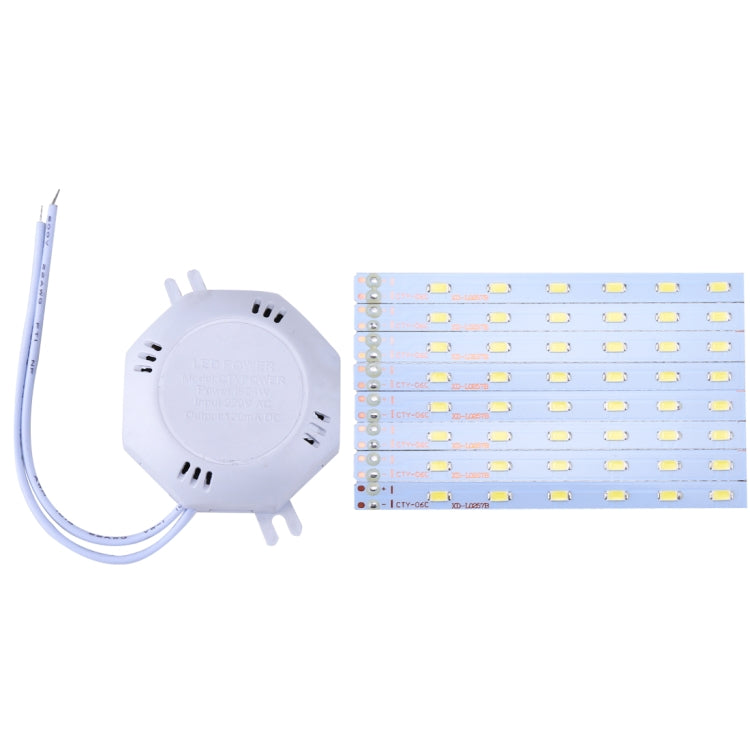 24W 48 LEDs SMD 5730 White Light LED Module Ceiling Replace Lamp Transformation Board Patch Light Source with Driver, AC 220V