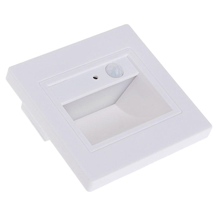 YouOKLight YK2306 Warm White Light Motion Sensor COB LED Footlight , Square Wall Light Lamp for Stairs Step Corner, AC 85-265V