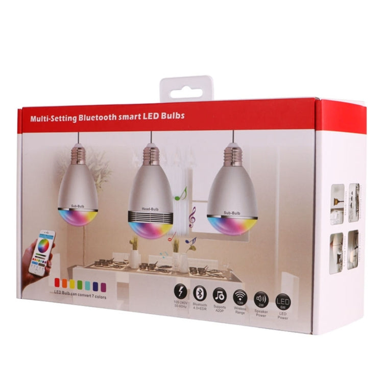 3 PCS BL06G Bluetooth V4.0 Smart LED Main and Sub Bulbs for iPhone 4s and Above Version / Android 2.3.3 and Above Version, Effective Bluetooth Distance: About 10m