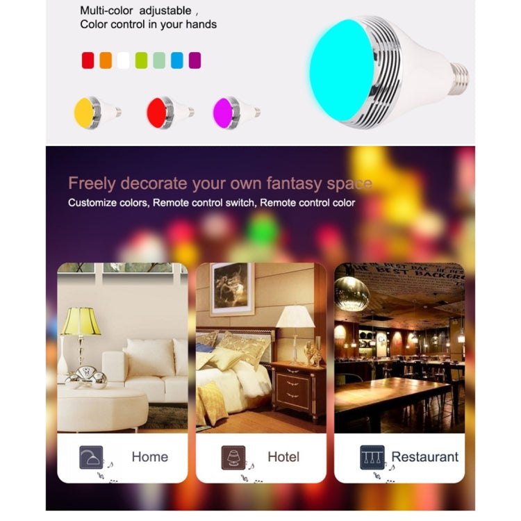 BL-05JR Bluetooth V4.0+EDR Smart LED Bulb with Remote Control for iPhone / iPad and Other Smartphones, Support IR Remote Control in Long Distance / Brightness Adjustment Function, Effective Bluetooth Distance: About 10m