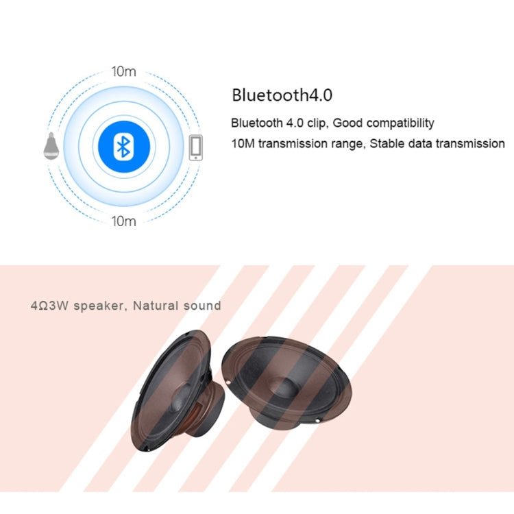 BL-05JR Bluetooth V4.0+EDR Smart LED Bulb with Remote Control for iPhone / iPad and Other Smartphones, Support IR Remote Control in Long Distance / Brightness Adjustment Function, Effective Bluetooth Distance: About 10m