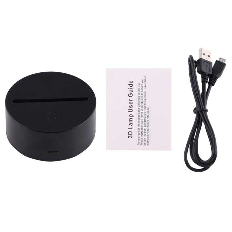 Poker Style 3D Touch Switch Control LED Light , 7 Color Discoloration Creative Visual Stereo Lamp Desk Lamp Night Light