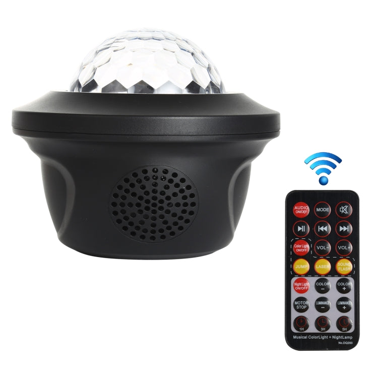 LED Bluetooth Music Starry Sky Projection Night Light with Remote Control (Black)