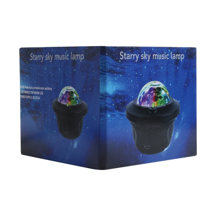 LED Bluetooth Music Starry Sky Projection Night Light with Remote Control (Black)
