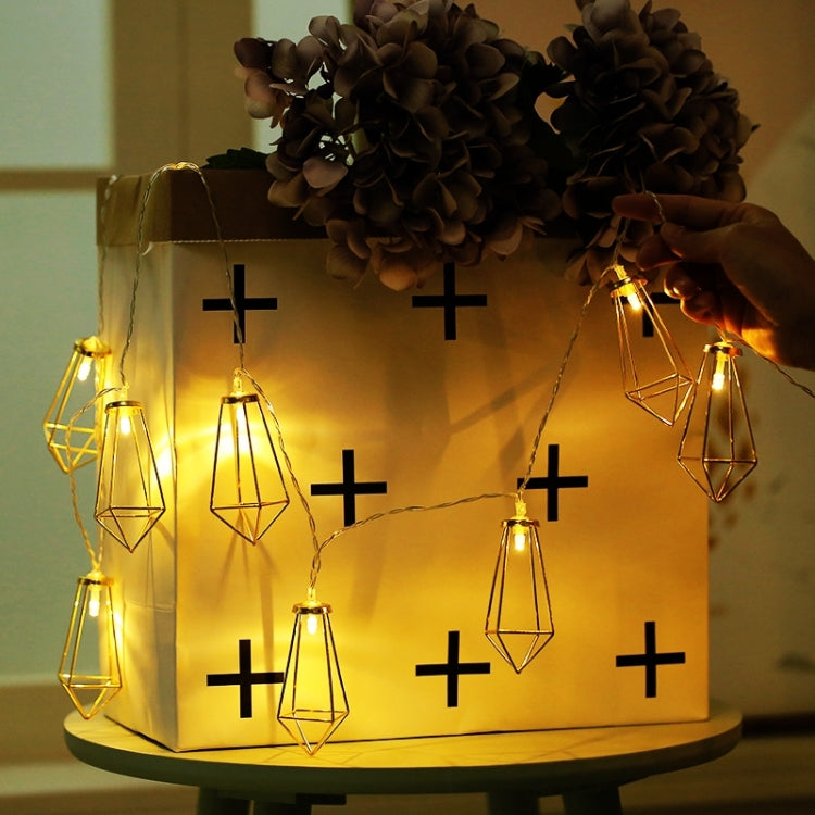 3m Hollow Diamond USB Plug Romantic LED String Holiday Light, 20 LEDs Teenage Style Warm Fairy Decorative Lamp for Christmas, Wedding, Bedroom (Warm White)