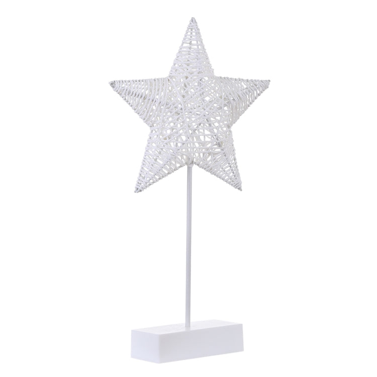 Star Shape Rattan Romantic LED Holiday Light with Holder, Warm Fairy Decorative Lamp Night Light for Christmas, Wedding, Bedroom(Warm White)