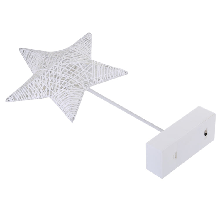 Star Shape Rattan Romantic LED Holiday Light with Holder, Warm Fairy Decorative Lamp Night Light for Christmas, Wedding, Bedroom(Warm White)