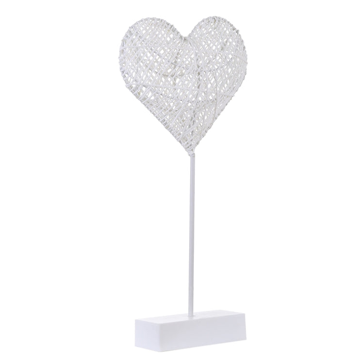 Heart Shape Rattan Romantic LED Holiday Light with Holder, Warm Fairy Decorative Lamp Night Light for Christmas, Wedding, Bedroom(Warm White)