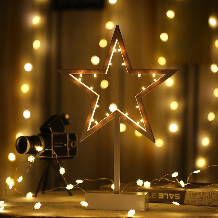 Star Shape Romantic LED String Holiday Light with Holder, Warm Fairy Decorative Lamp Night Light for Christmas, Wedding, Bedroom (Warm White)